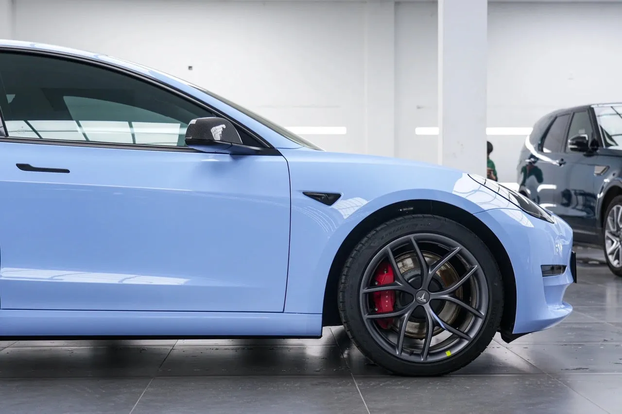 Super Gloss Mist Blue Vinyl Wrap
