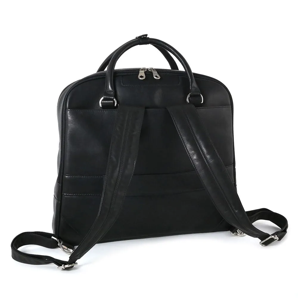 Swerv Convertible Leather Backpack/Brief