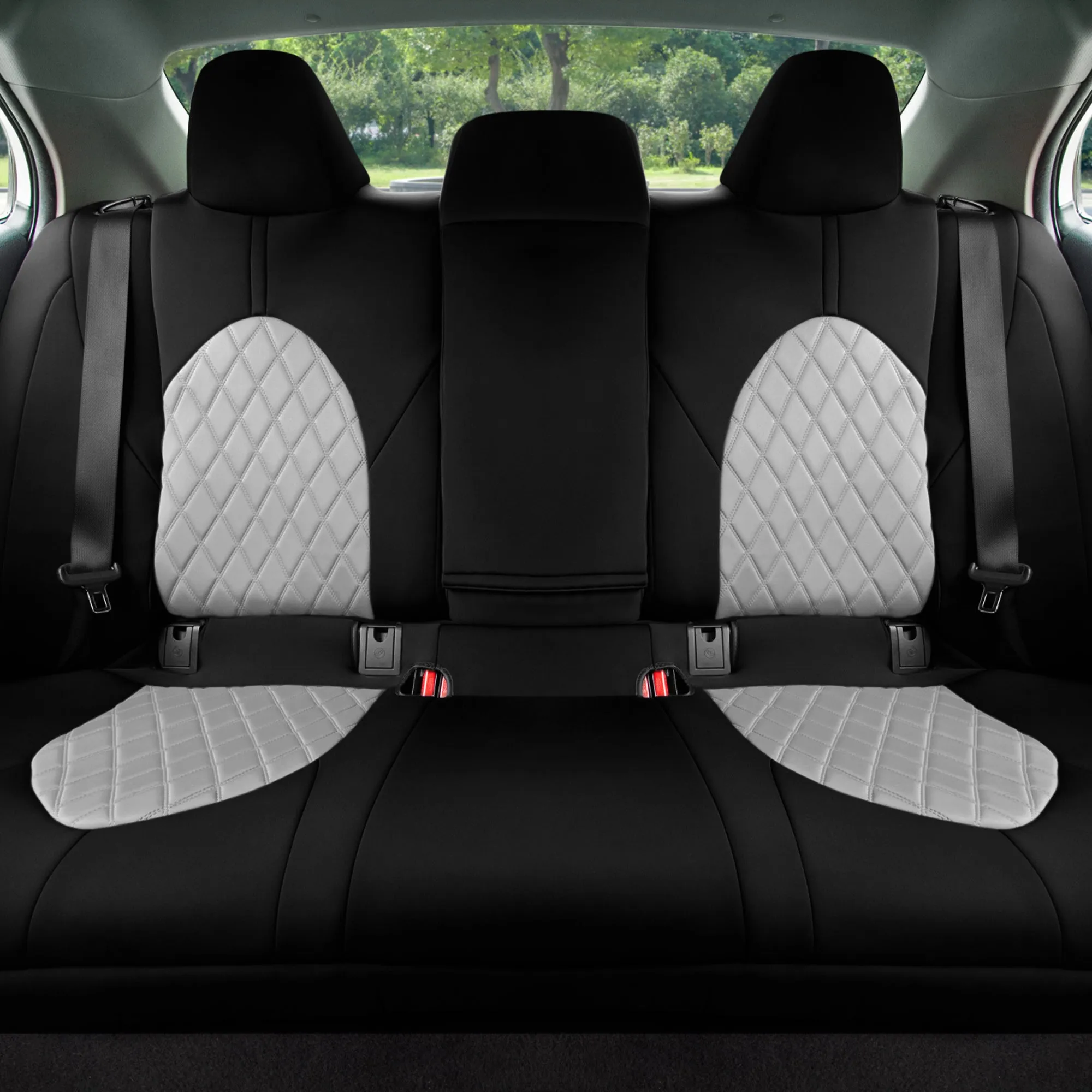 Toyota Camry 2018 - 2024  - Rear Set Seat Covers - Gray Ultraflex Neoprene