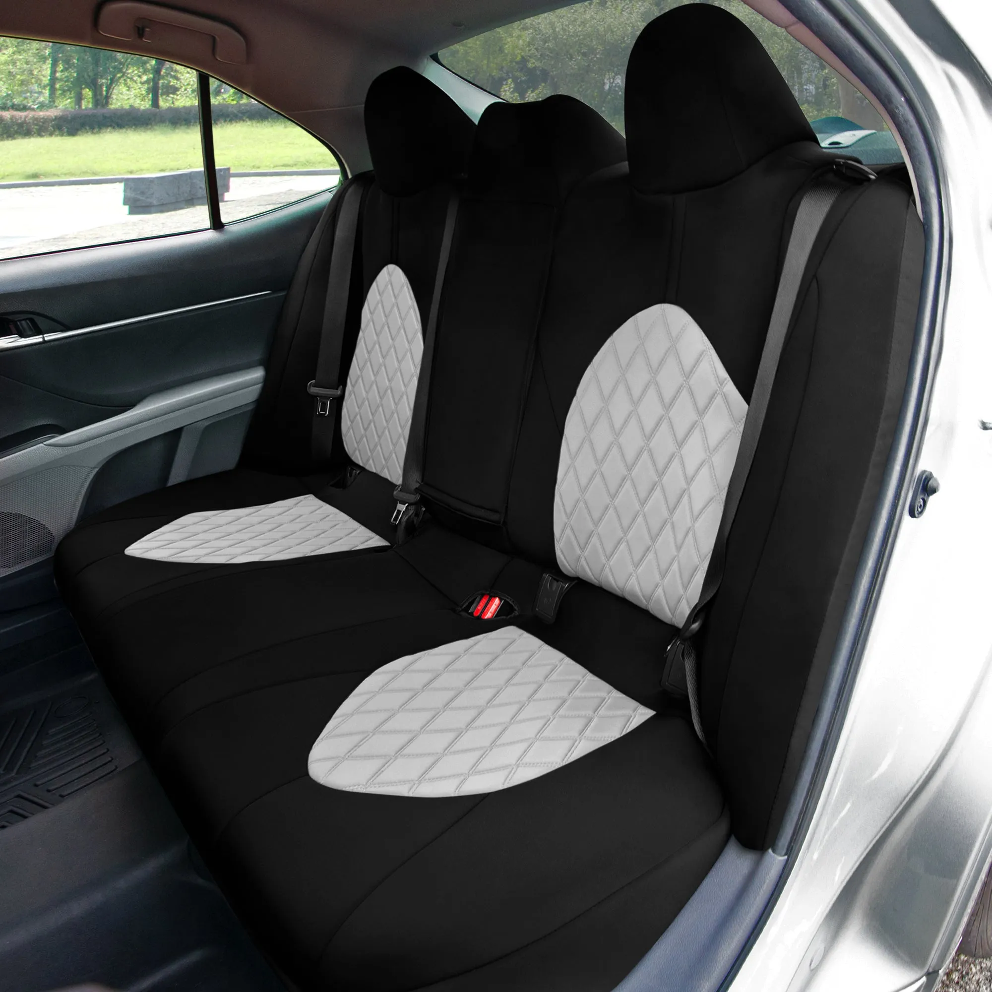 Toyota Camry 2018 - 2024  - Rear Set Seat Covers - Gray Ultraflex Neoprene