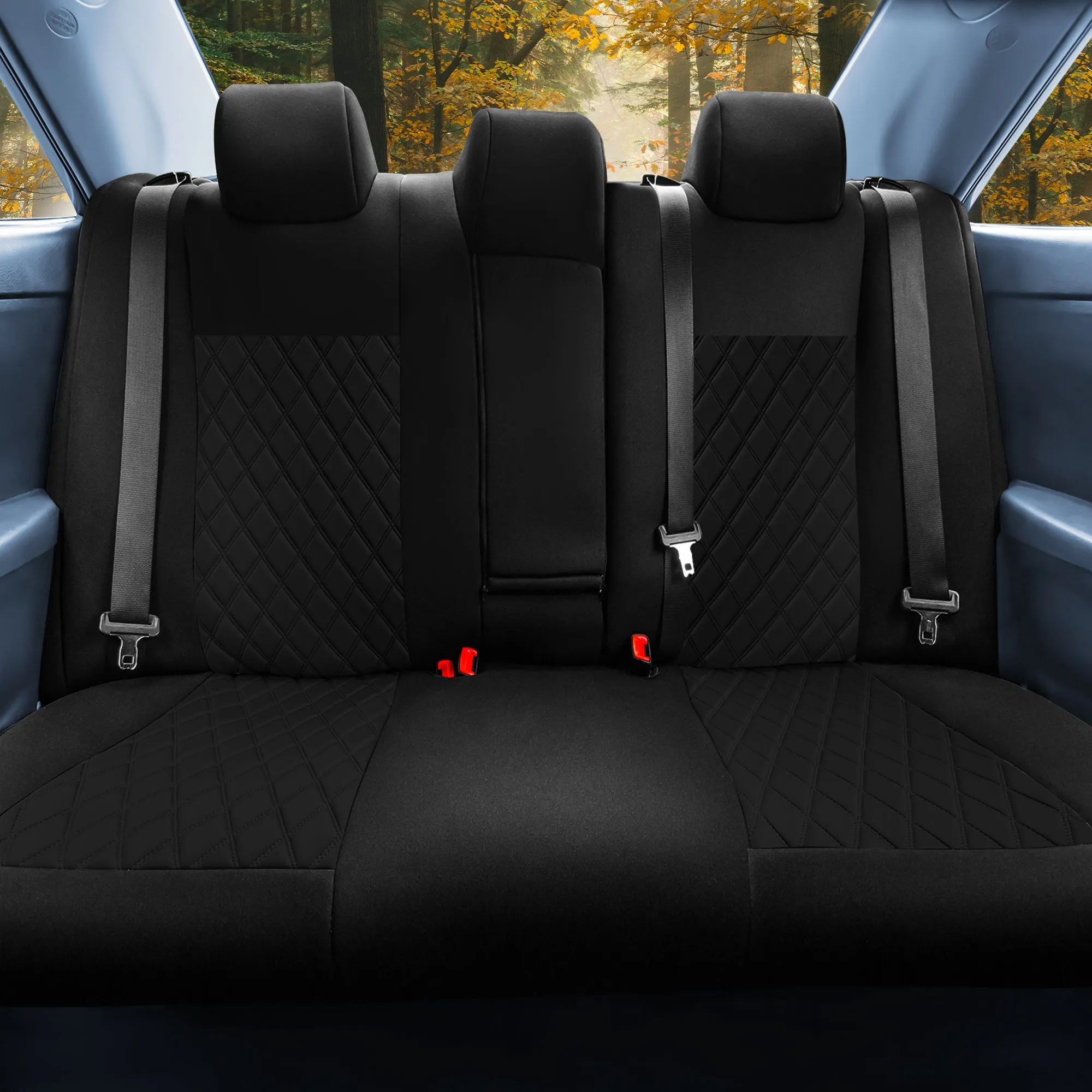 Toyota Camry LE | SE | XSE | XLE  2012-2017 - Full Set Seat Covers - Black Ultraflex Neoprene