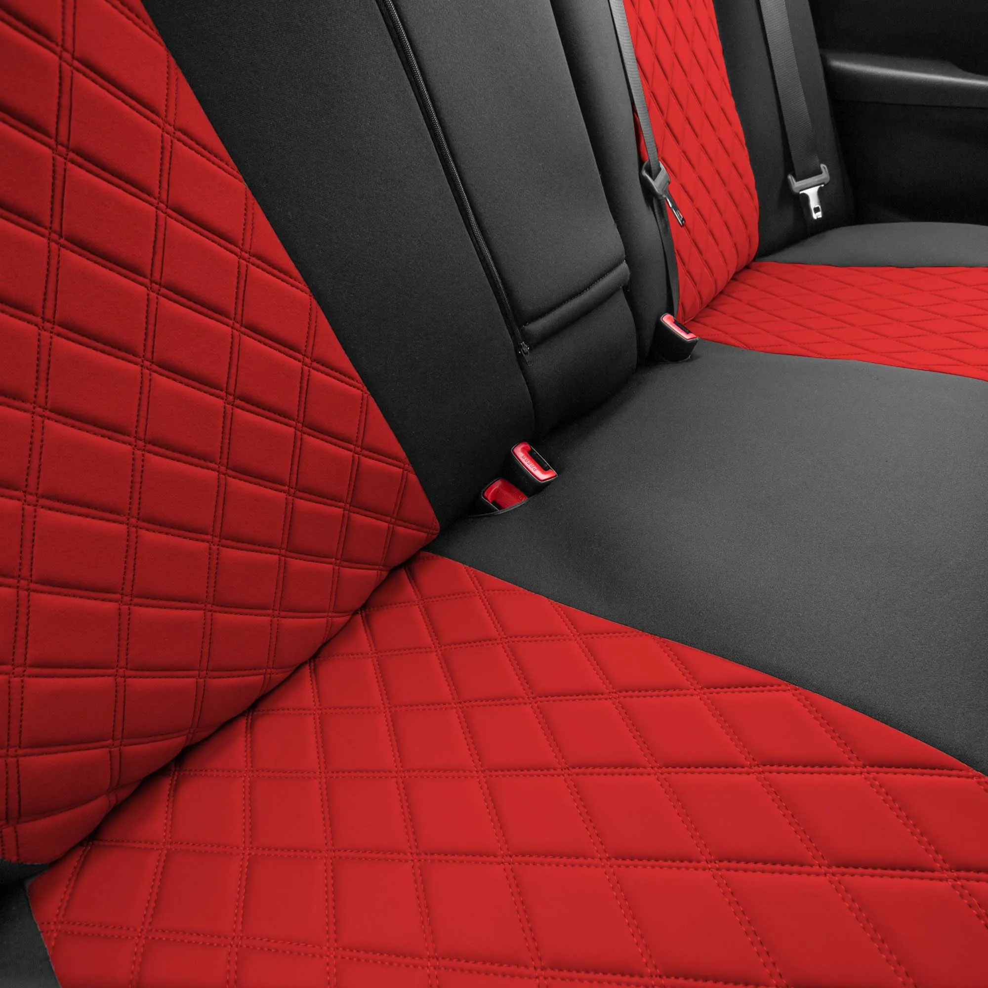 Toyota Camry LE | SE | XSE | XLE  2012-2017 - Rear Set Seat Covers - Red Ultraflex Neoprene