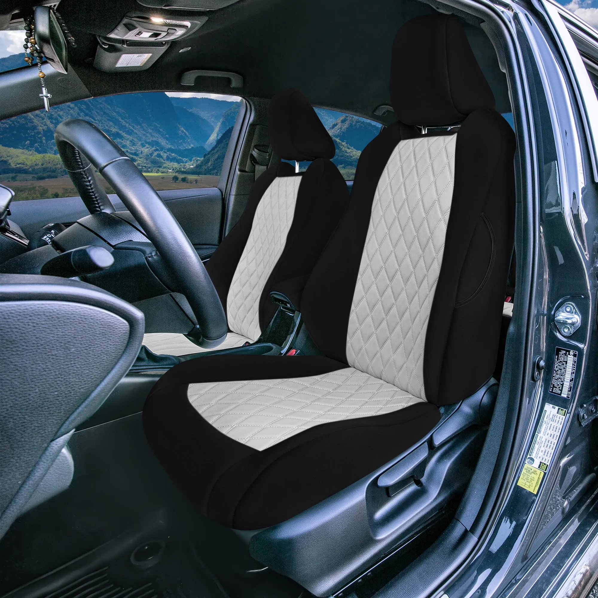 Toyota Corolla - 2020-2024 - Full Set Seat Covers - Gray Ultraflex Neoprene