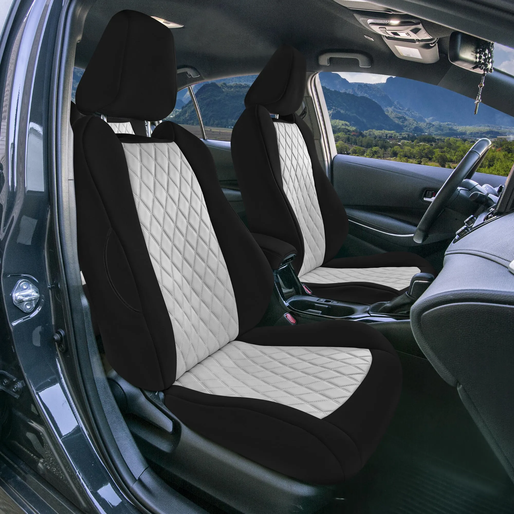 Toyota Corolla - 2020-2024 - Full Set Seat Covers - Gray Ultraflex Neoprene