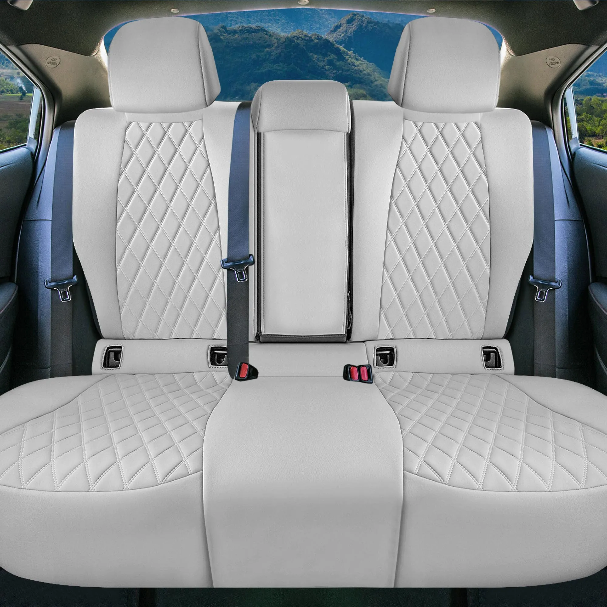 Toyota Corolla Cross - 2022-2024 - Rear Set Seat Covers - Solid Gray Ultraflex Neoprene