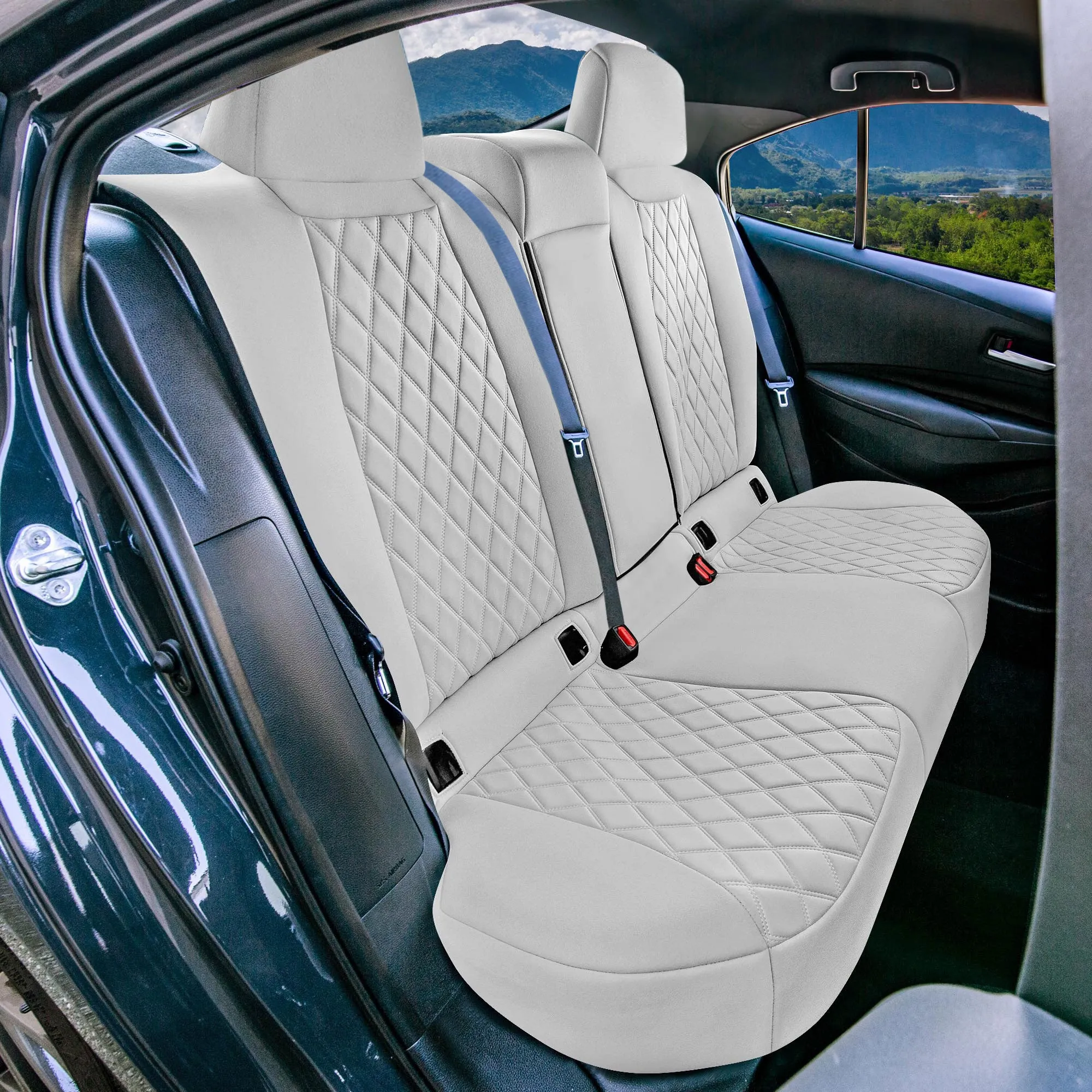 Toyota Corolla Cross - 2022-2024 - Rear Set Seat Covers - Solid Gray Ultraflex Neoprene