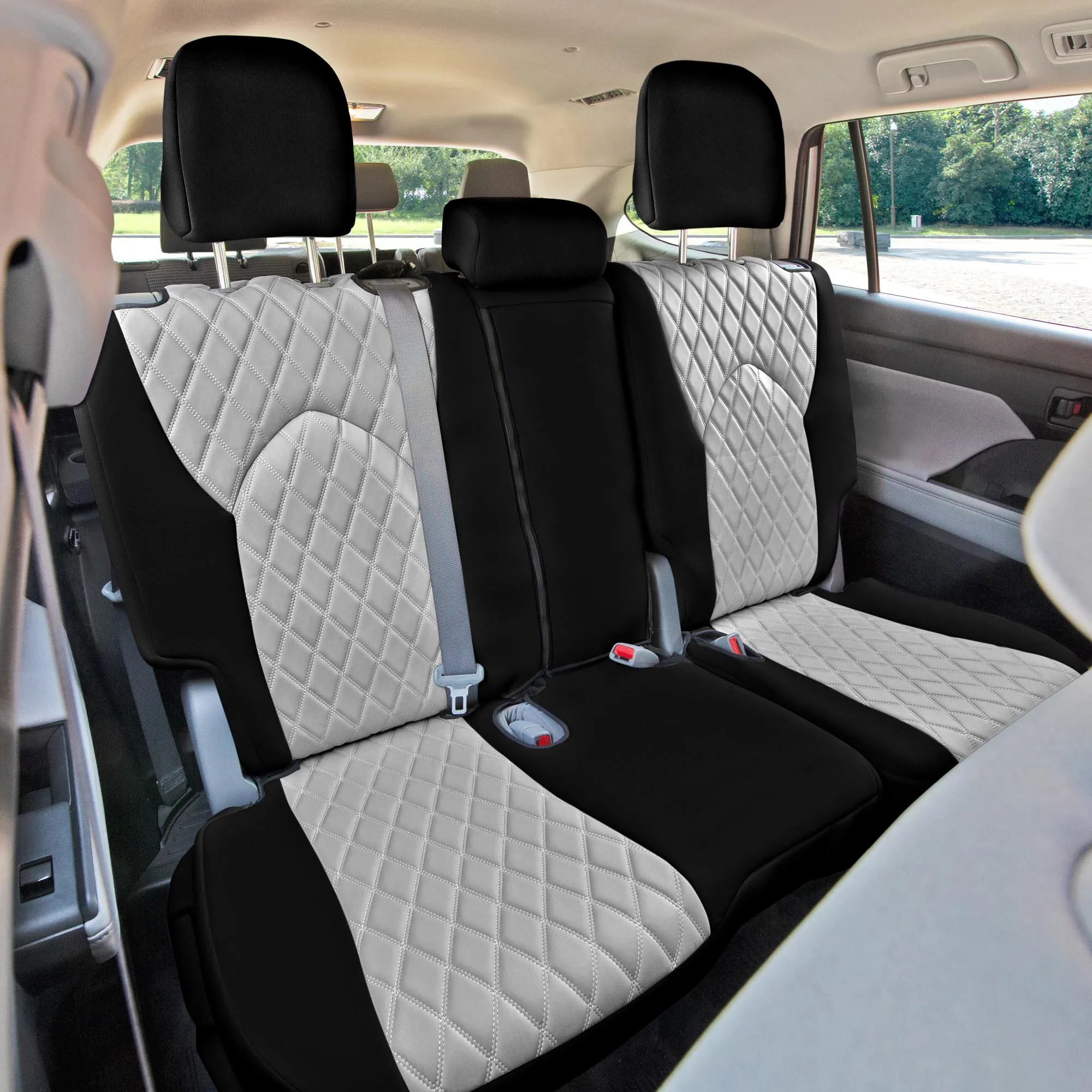 Toyota Highlander - 2020 - 2024  - Full Set Seat Covers - Gray Ultraflex Neoprene