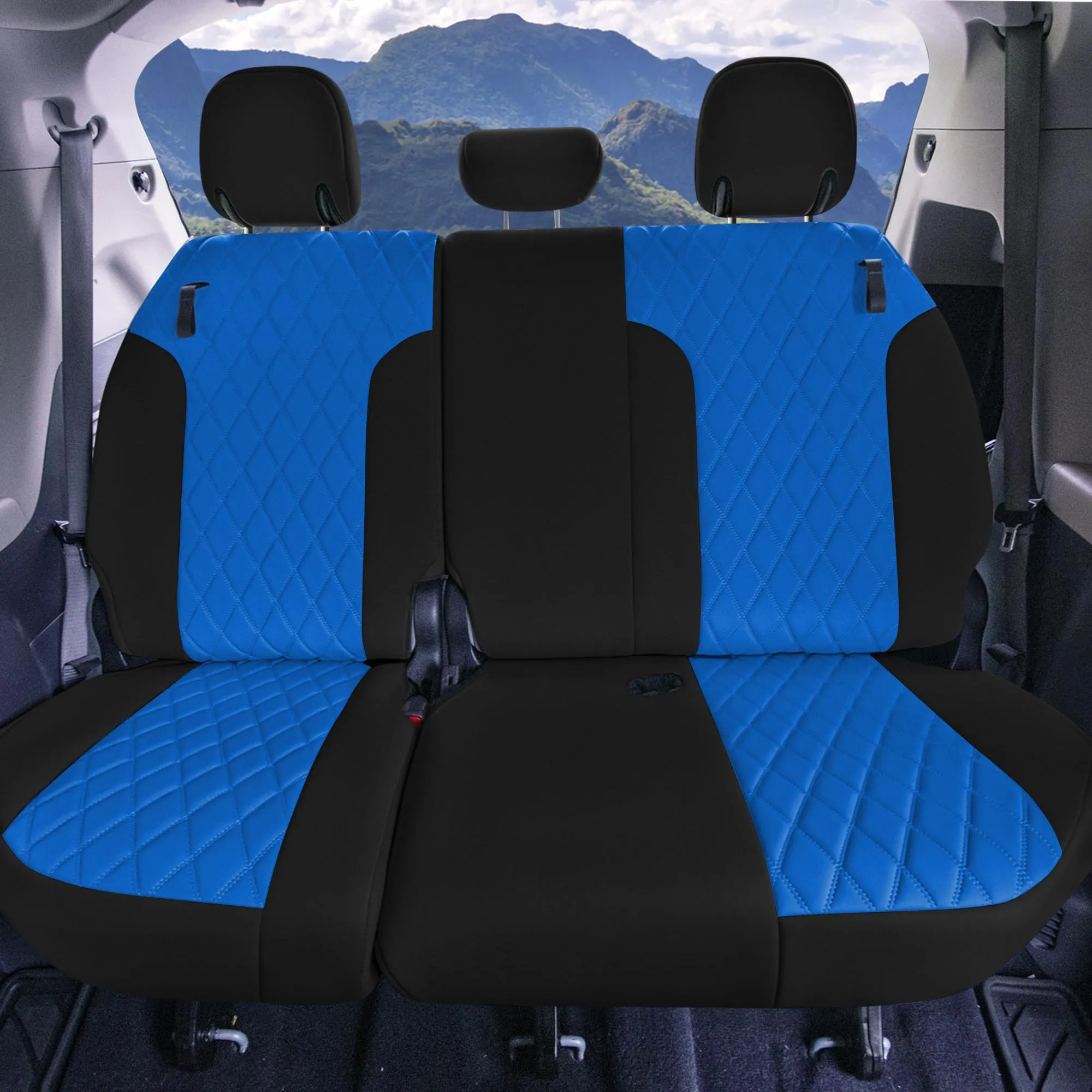 Toyota Sienna 2021 - 2024 - 3rd Row Set Seat Covers - Blue Ultraflex Neoprene