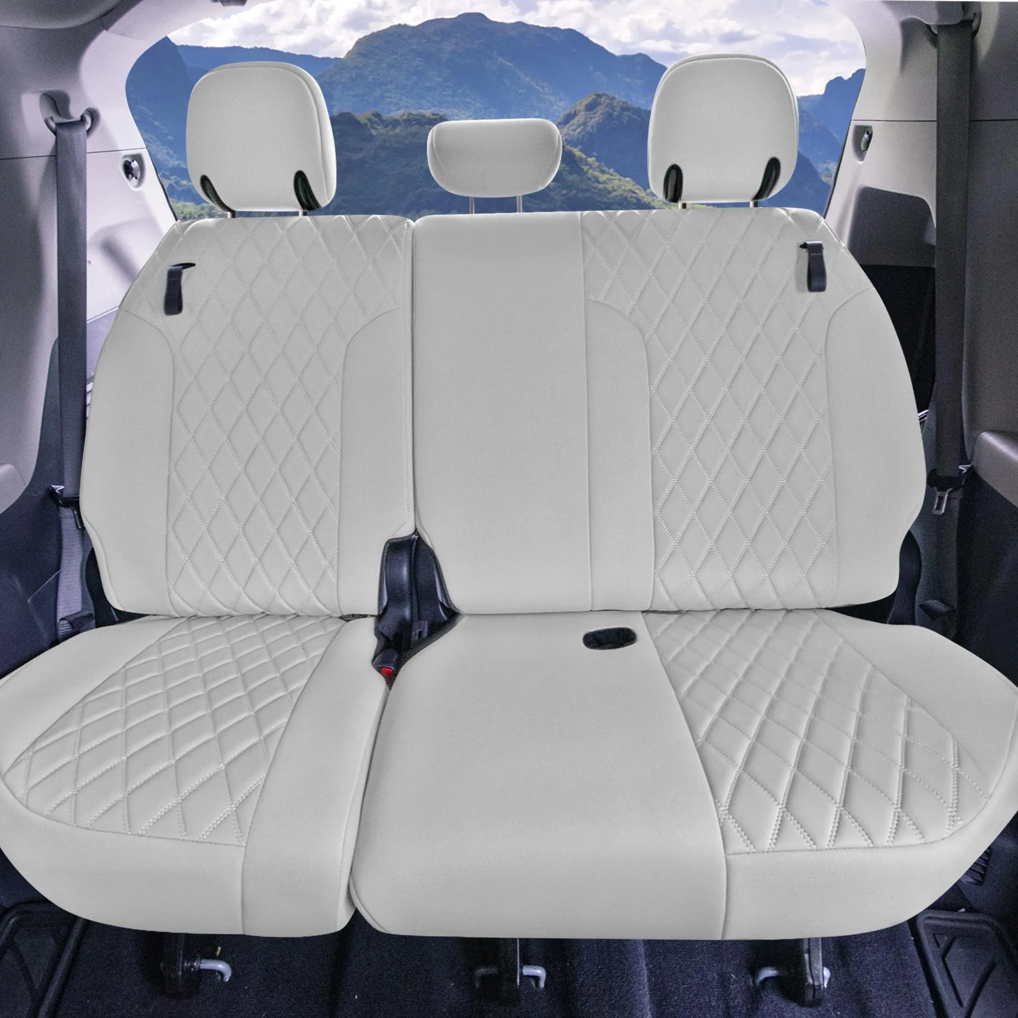 Toyota Sienna 2021 - 2024 - 3rd Row Set Seat Covers - Solid Gray Ultraflex Neoprene